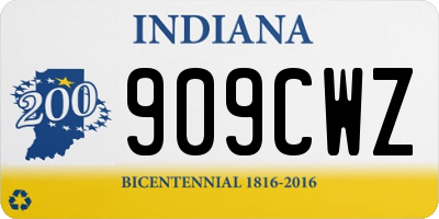 IN license plate 909CWZ