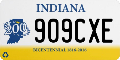 IN license plate 909CXE
