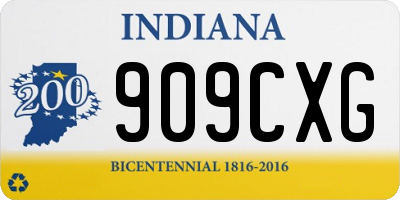 IN license plate 909CXG
