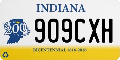 IN license plate 909CXH