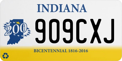 IN license plate 909CXJ