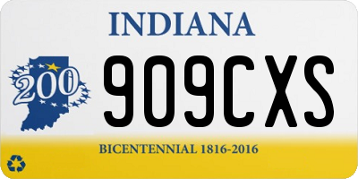 IN license plate 909CXS