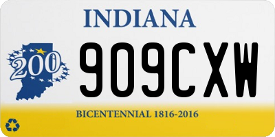 IN license plate 909CXW