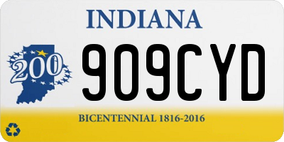 IN license plate 909CYD