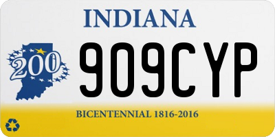 IN license plate 909CYP