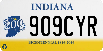 IN license plate 909CYR