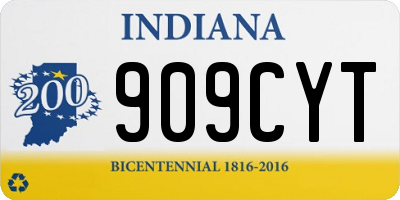 IN license plate 909CYT