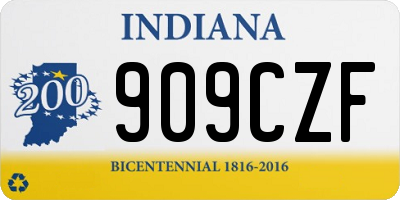 IN license plate 909CZF