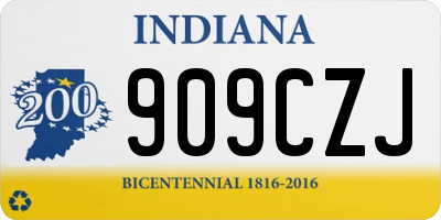IN license plate 909CZJ