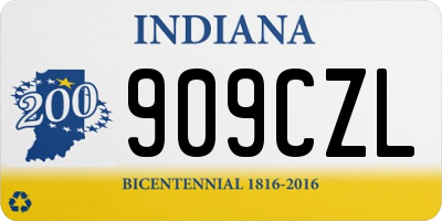 IN license plate 909CZL