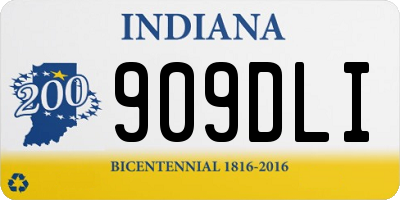 IN license plate 909DLI
