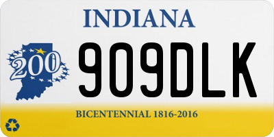 IN license plate 909DLK