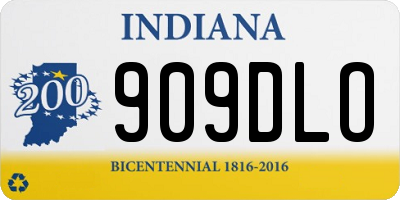 IN license plate 909DLO