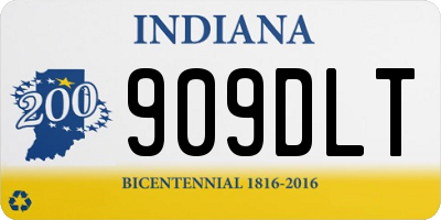 IN license plate 909DLT