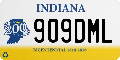IN license plate 909DML