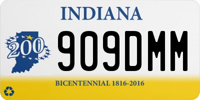 IN license plate 909DMM