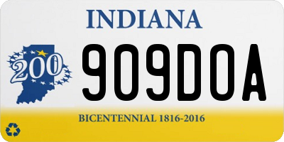 IN license plate 909DOA
