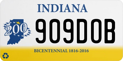 IN license plate 909DOB
