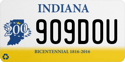 IN license plate 909DOU