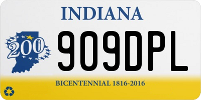 IN license plate 909DPL