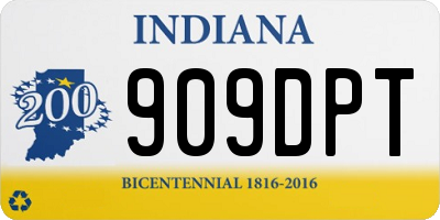 IN license plate 909DPT
