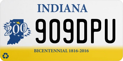 IN license plate 909DPU