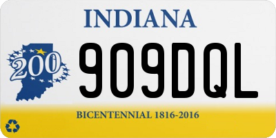 IN license plate 909DQL