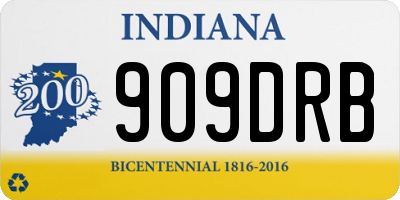 IN license plate 909DRB