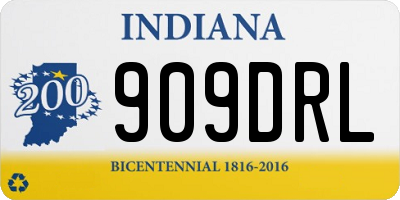 IN license plate 909DRL