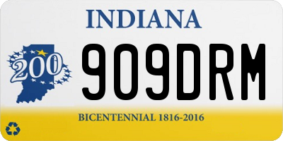 IN license plate 909DRM