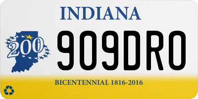 IN license plate 909DRO