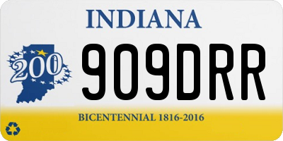 IN license plate 909DRR