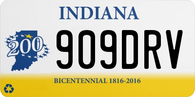 IN license plate 909DRV