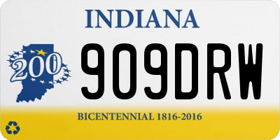 IN license plate 909DRW
