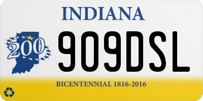 IN license plate 909DSL