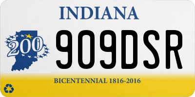 IN license plate 909DSR
