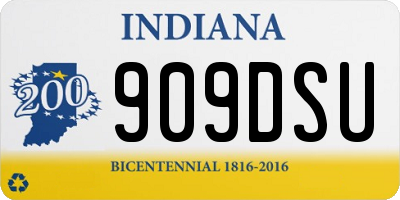 IN license plate 909DSU