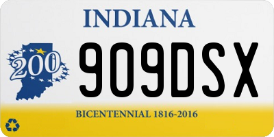 IN license plate 909DSX