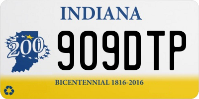 IN license plate 909DTP