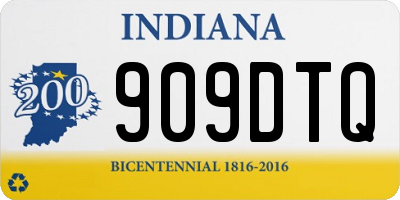 IN license plate 909DTQ