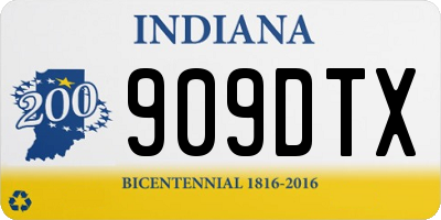 IN license plate 909DTX