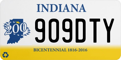 IN license plate 909DTY