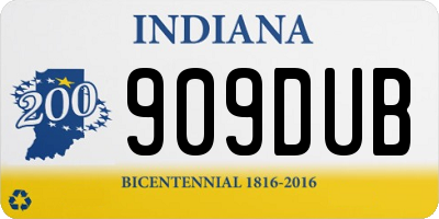 IN license plate 909DUB