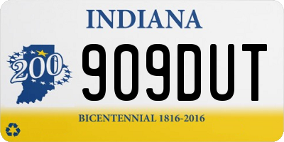 IN license plate 909DUT