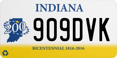 IN license plate 909DVK