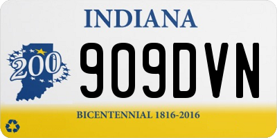 IN license plate 909DVN