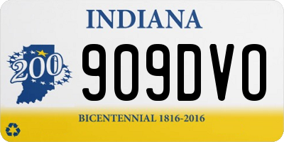 IN license plate 909DVO