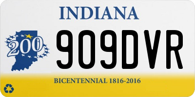 IN license plate 909DVR
