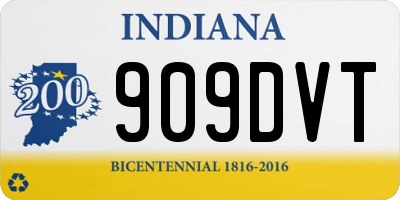 IN license plate 909DVT