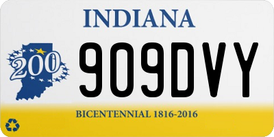 IN license plate 909DVY